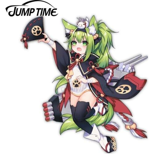 Jump Time 13 x 12cm For Azur Lane Isokaze Anime Waifu Vinyl Car Stickers Creative Graffiti Sticker Waterproof Window Trunk Decal