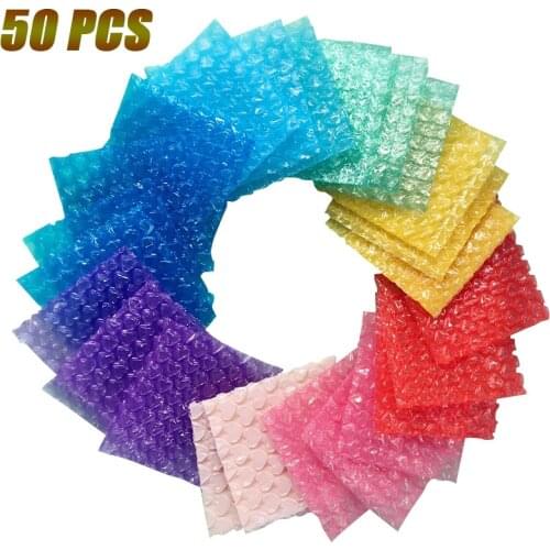 Bubble Wrap Bag Shockproof Anti-pressure Thicken Transparent Courier Bag Color Bubble Packing Bag Factory Machinable Custom Made