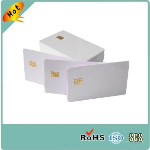 Factory Price ISO 7816 Blank White PVC Chip SLE4442 Plastic Contact Smart Card