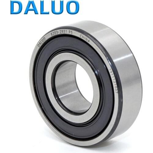 1PCS 6203-2RS1 P5 17X40X12 DALUO Bearing 6203 6203RS 6203-2RS ABEC-5 Single Row Deep Groove Ball Bearings Metric