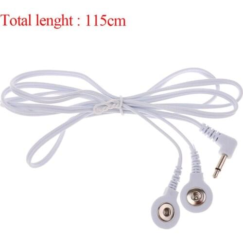 2.5mm/3.5mm 2/4 Buttons Electrode Wire Plug Electrode Lead Wires Connecting Cables for Digital TENS Therapy Machine Massager