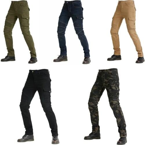 Motorcycle jeans fashion mens motorcycle riding pants can be equipped with protective gear jeans five-color jeans 2021 new