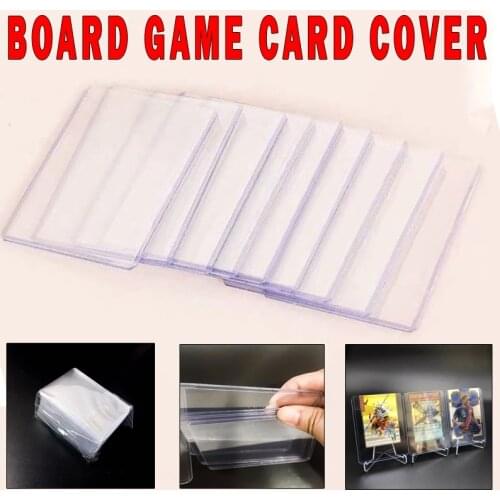 25pcs 3x4 Inch Protector Pokemon/Yugioh/Sports Cards Transparent Protective Cover Game Collection Cards Clip Holder