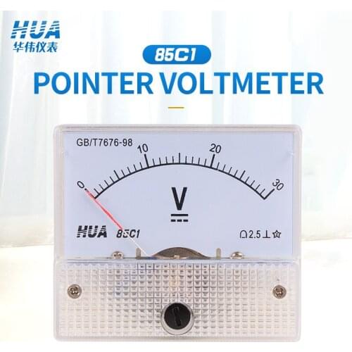85C1 DC Anlog Voltmeter 1V2V3V5V10V15V20V30V40V50V100V150V200V250V300V400V450V500V voltage panel meter,factory direct sales