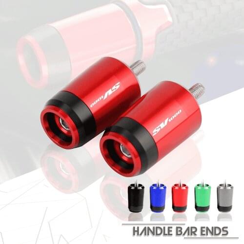 Motorcycle Accessories 7/8'' 22MM Handlebar Grips Handle Bar Cap End Plugs Suzuki SV1000 SV 1000 SV1000S 2003-2007