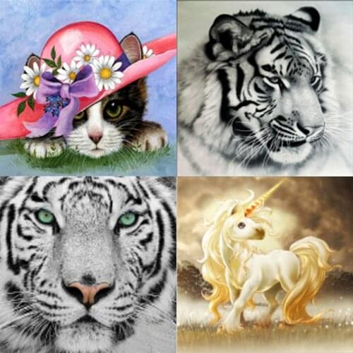 5D DIY Diamond Painting Animal Mosaic Cross Stitch Mosaic Home Decoration Wall Sticker Craft