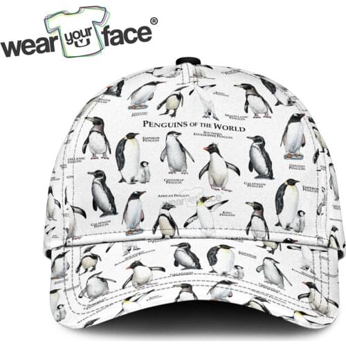 Newts Crocodiles Penguins 3D All Over Printed Snapback Hat Unisex Adult Hip Hop Headwear Outdoor Casual Sun Visor Baseball Cap