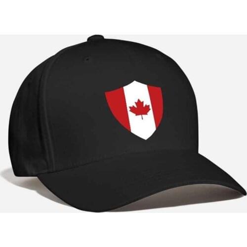 Canada Shield Flag Cap Embroidery canadian Soccer Football Emblem maple Leaf Cap toronto quebec Unisex Baseball Curved Dad Cap