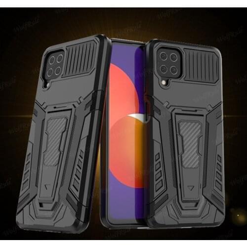 Phone Cover For Samsung Galaxy M12 Case For Samsung M12 Capas Shockproof Kickstand Holder Cover For Samsung A22 M12 A12 Fundas
