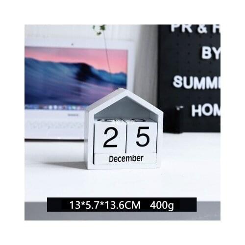 Wood Desk Calendar House Universal Desktop Home Decoration Accessories