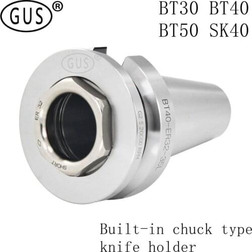 Bt30 bt40 bt50 sk40 er32 Built-in chuck 35L 45L short shank tool holder，For machining center machine tool Spindle accessories