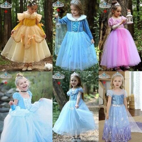 4-10 Year Halloween Cosplay Party Dresses for Girl Birthday Kids Princess Costume Evening Fancy Role-play Party Children Dresses