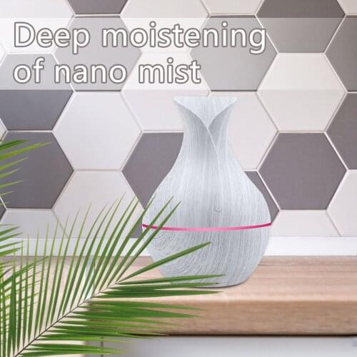 Usb Electric Air Humidifier Mini Wood Grain Aroma Diffuser Essential Oil Aromatherapy Cool Mist Maker With Led Use For Home#dg4