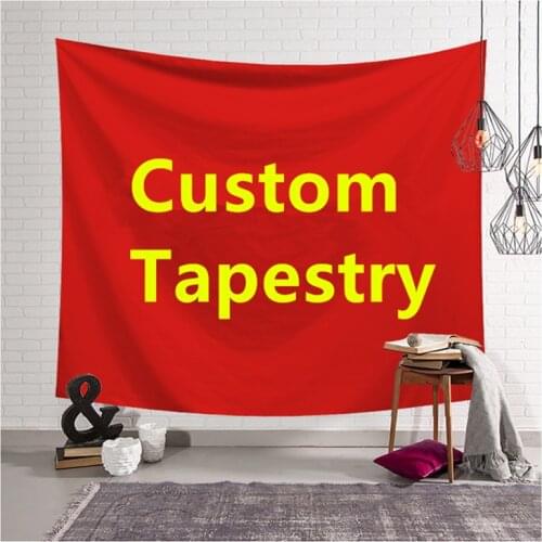 Custom tapestry Any LOGO/Size/Colour Creative DIY Design Wall Hanging Tapestry Dormitory Family Bedroom Living tapestry A223