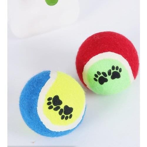 Dog Chew Toys Cotton Tennis Balls Training Ball Molar Supplies Puppy Chew Ball Outdoor Interactive Toys Clean Teeth Accessories