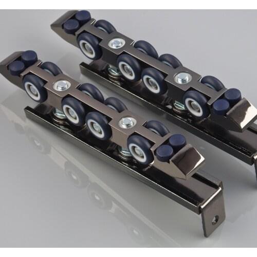 Lightweight Sliding Door Roller 4 Wheel House Wooden Door Hanging Roller Track Pulley Bathroom Kitchen Furniture Hardware