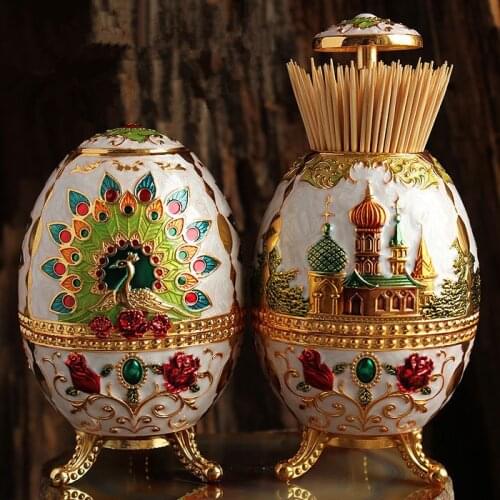Fashion Metal Vintage toothpick holder Toothpick Dispenser Box European style automatic toothpick box Home Decoration