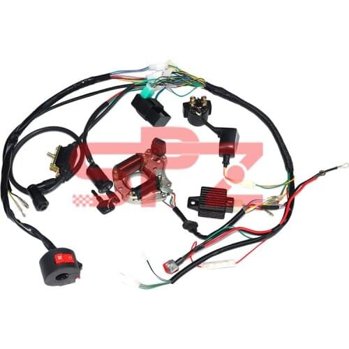 Motorcycle ATV Cross Country Motorcycle 120 DC Full Wave Coil Bus Electric Device Wire Harness Electric Door Lock Combination