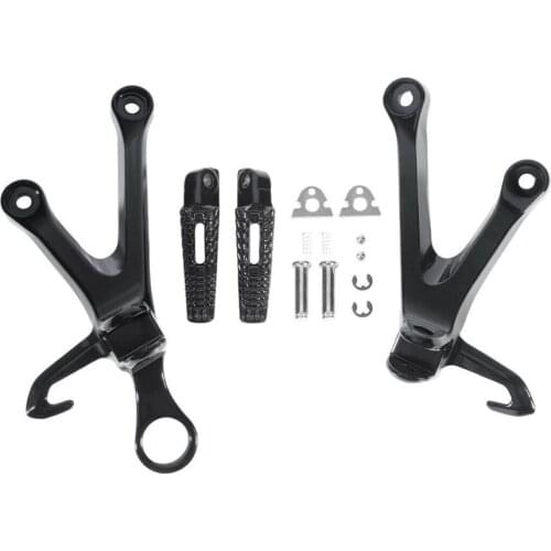 Motorcycle Aluminum Rear Passenger Foot Pegs Footrest Bracket set For Suzuki GSXR 1000 GSX-R1000 17-19 18