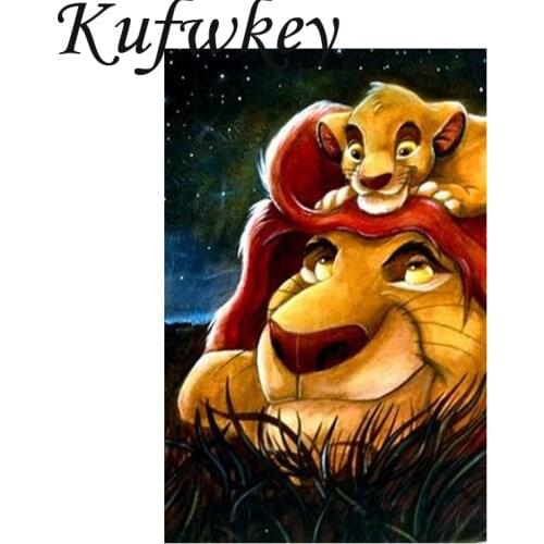 Cartoon The Lion King Full drill diamond embroidery 3d diamond cross stitch fashion diamond mosaic pictures of rhinestones