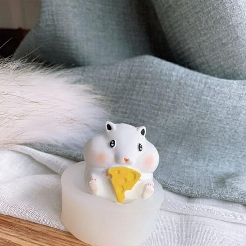 Cartoon cute mouse cat silicone mold for cake pudding handmade soap making