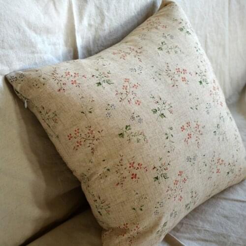 American pastoral cotton linen cushion cover nostalgic retro floral pillow cover flowers case for pillow