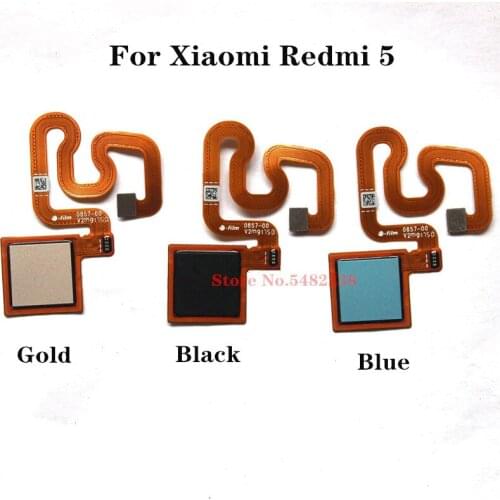 Original Fingerprint Sensor Flex Cable For Xiaomi Redmi 5 Touch ID Home Main Buttons Connector Fingerprint scanner Parts