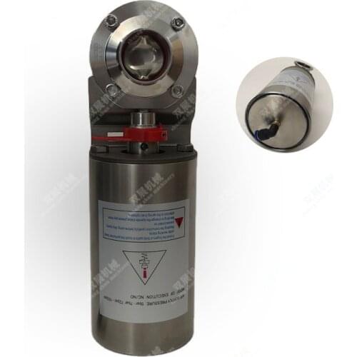 Pneumatic Actuated Sanitary Butterfly Valve Staininless Steel Spring Return 1.5" Tri Clamp or Welding Connect