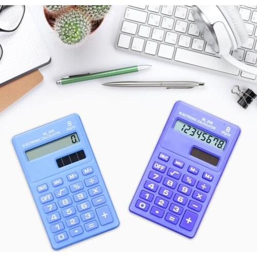 Portable Cartoon Mini Calculator 8 Digits Display Dual Power Supply Cute Candy Calculadora Solar Calculatrice ​Solaire
