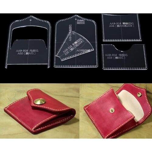 Clear Acrylic Stencil Template Stamping Leather Craft Tools for DIY