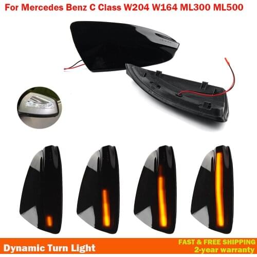 LED Dynamic Side Mirror Indicator Sequential Light For Benz C Class W204 S204 2007-2014 Viano Vito Bus W639 W164 ML300 350