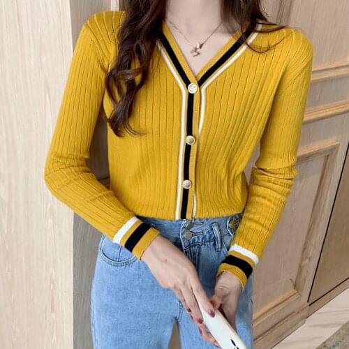 Knitted White Yellow Plus Large Size Oversize Korean Style Fashion Cardigan For WomenS Ladies Autumn Winter 2021 Clothes Women