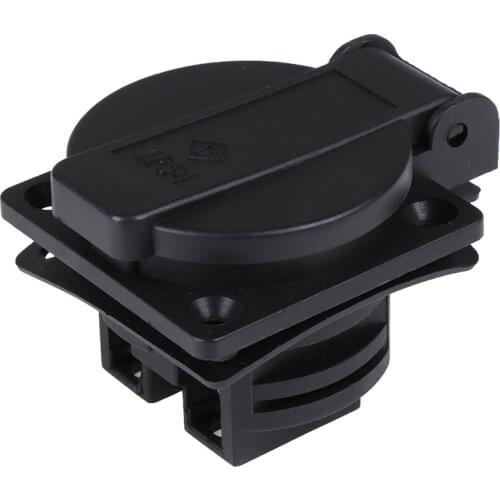 1PCS Black Waterproof AC 250V German Standard Power Outlet Single Plug Wall Socket