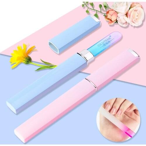 1pcs Nail Art Files Crystal Glass File Buffer Gel UV Polish Durable Buffing Sanding Tips Manicure Decoration Tools Salon Beauty