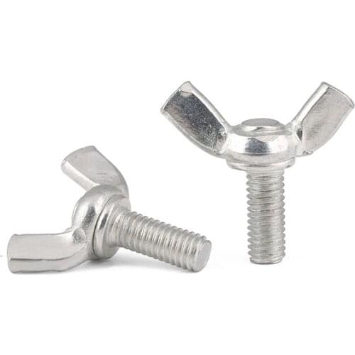 10Pcs M4 M5 M6 Galvanized Thumb Wing Screw Claw Hand Tighten Screws Butterfly Bolts