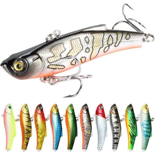 11pcs/lot VIB Winter Ice Sea Fishing Lures 7cm/18.4g Hard Crankbait Wobblers Artificial Bait Trolling Pesca Japan Fishing Tackle