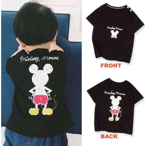2021 Summer Clothes New Baby Girls Boys Cartoon Tshirt Mickey Mouse Short Sleeve Tops Toddler Kids T-shirt Childrens Clothing