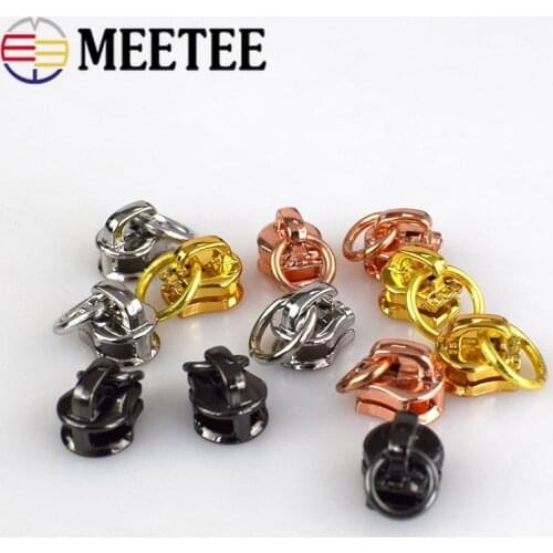 30pcs O Ring 3# Metal Zipper Sliders Zip Repair Kit Replacement For Clothes Jacket Coat Metal Zippers DIY Sewing Accessories