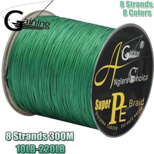 8 Strands Braided Line 300M 327Yds 10-220LB 0.08-1.2mm PE Multifilament Carp Fishing X8 Braid Line