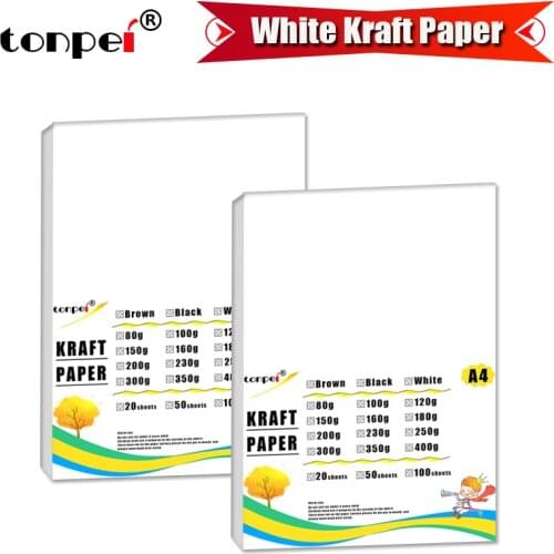 A4 White Kraft Paper DIY Handmake Card Making Craft Paper Thick Paperboard Cardboard 120 150 180 200 230 300 350 400g 20/50pcs