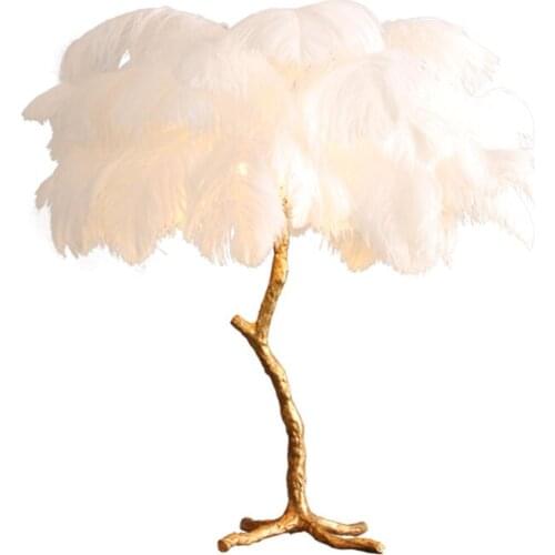 Art Deco Colorized Feather Designer LED Table Lamp. Desk Lamp.LED Dest Lamp For Bedroom Foyer