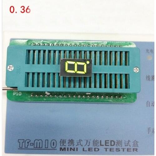Free Ship 100pc Common cathode 0.36inch digital tube 1 bit digital tube display Yellow-Green digital led tube Factory direct
