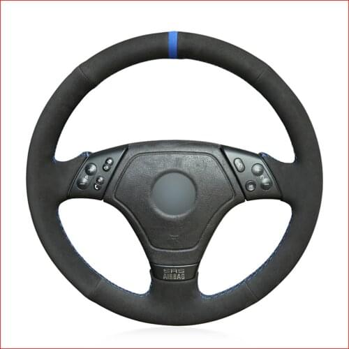Black Suede Hand Sew Comfortable Soft Steering Wheel Cover for BMW E36 1996-2000 E46 1998-2000 Z3 E36/7 1995-1999