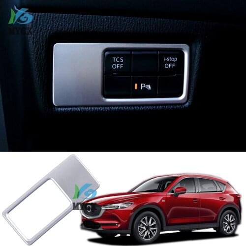 For Mazda CX-5 CX5 CX 5 2017 2018 2019 Interior accessories Headlight light Adjustment Button Cover Trim decoration Chrome