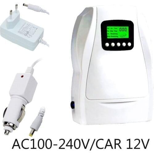 Dropshipping Portable Bivolt Ozone Generator Ozonizer For home car Fruit and vegetable cleaning Bivolt 100-240V DC12V 500m