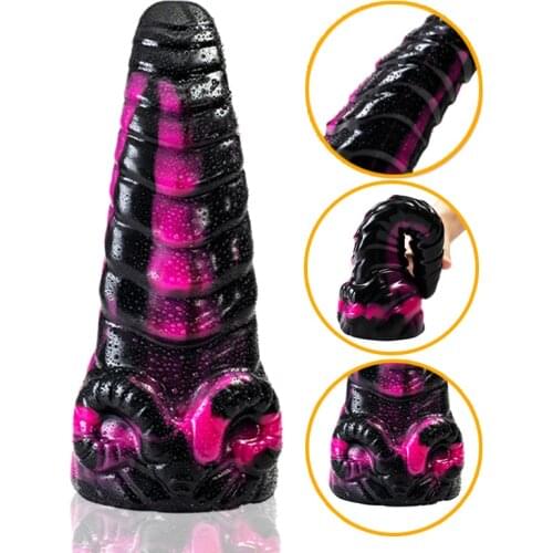 Imitation Horns Anus Toy Liquid Silicone Dildos Sex Toys For Women Butt Plug Anal/vaginal Dilation G-spot Massage Colorful Dick