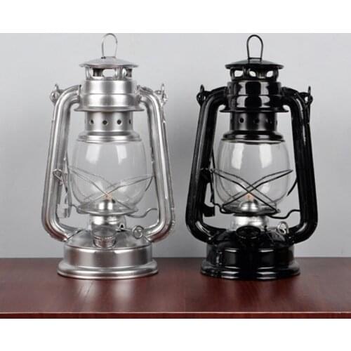 Retro Classic Kerosene Lamp Dimmable Lanterns Wick Vintage Portable Camping Light Outdoor Decor