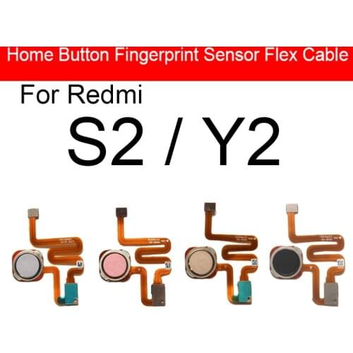 Fingerprint Home Button Flex Cable For Xiaomi Redmi S2 Y2 Menu Return Keypads Sensor Flex Cable Ribbon Replacement Repair Parts