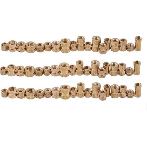 100PCS/LOT M8*L8/10/12MM +OD 10MM BRASS inserts Injection Molding Nut copper knurl nut Brass Insert Round Nut Thumb Nut
