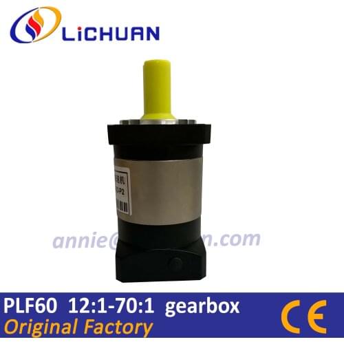 Lichuan 60mm Nema24 Frame Size second stage Planetary Reducer Gearbox PLF60 16:1 20:1 25:1 28:1 35:1 40:1 50:1 70:1 gear ratio